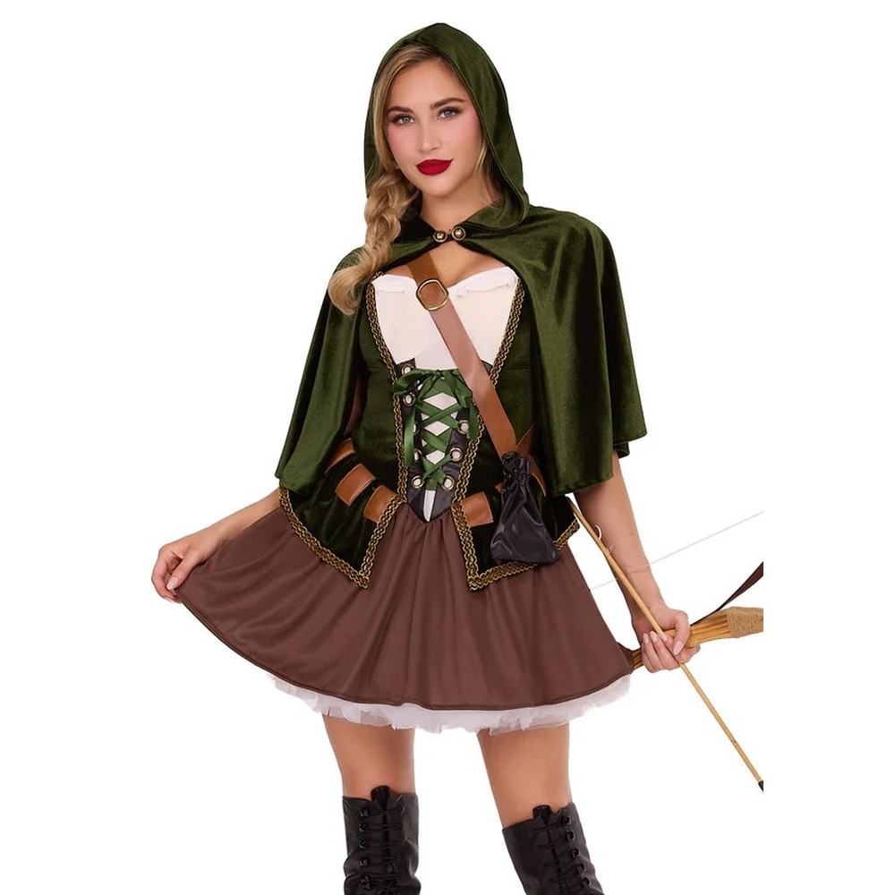 Leg Avenue - Daring Lady Robin Hood Kostuum - Multicolours